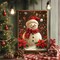 Christmas Paint by Numbers for Adult, Snowman Paint by Numbers Kit for Adults Beginners, DIY Christmas Acrylic Painting on Canvas for Home Wall Art Decor(16x20inch)